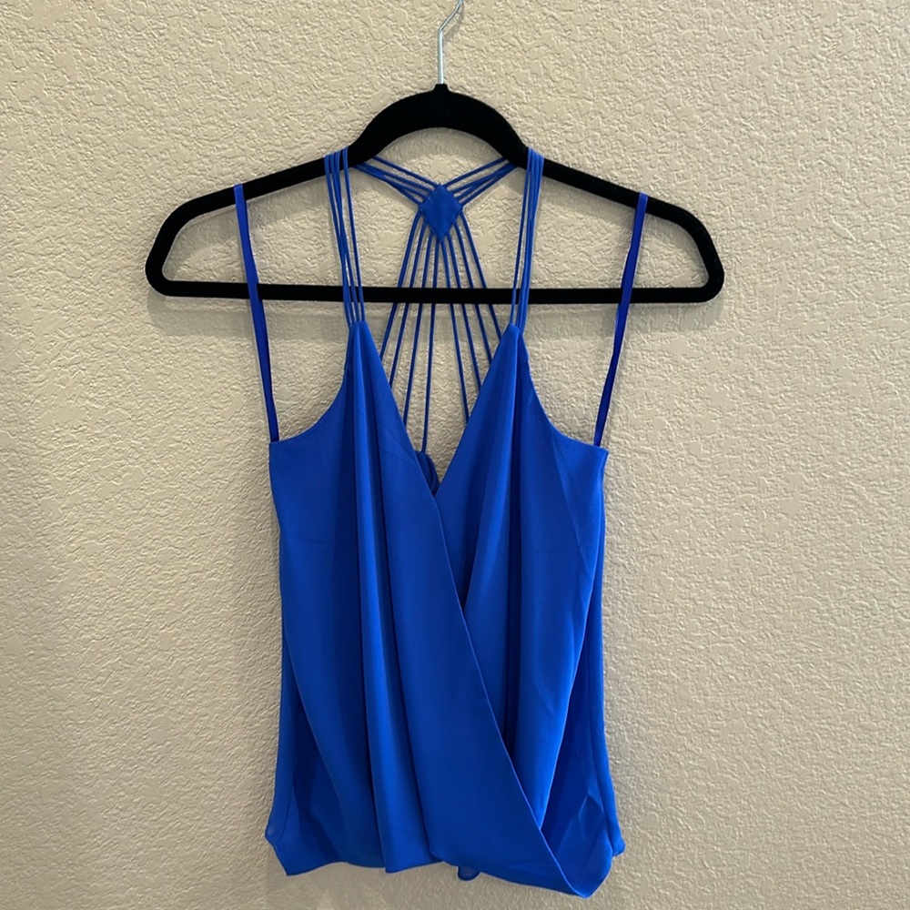 Royal blue strappy camisole top